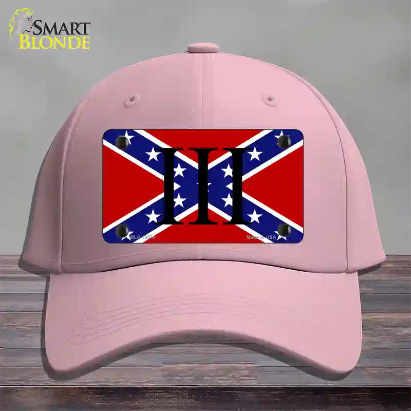 3 Percenter Confederate Novelty License Plate Hat Tag Cotton / Pink