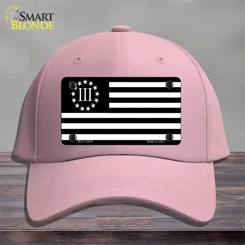 3 Percenter American Flag Novelty License Plate Hat Tag Cotton / Pink