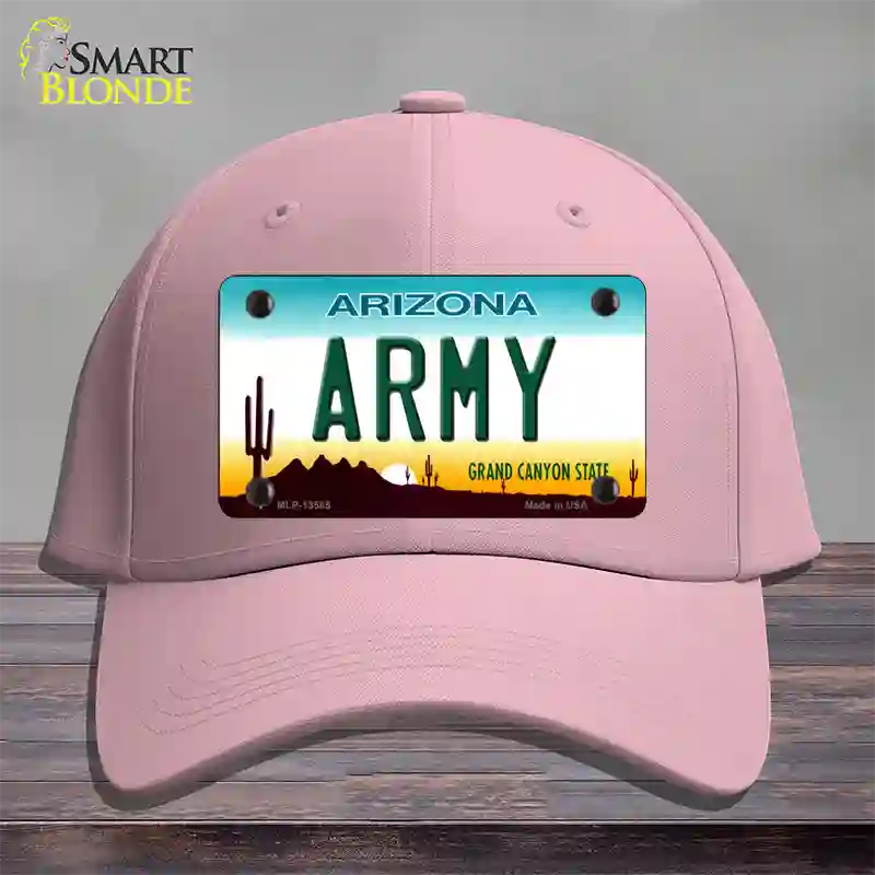 Army Arizona Novelty License Plate Hat Tag Cotton / Pink