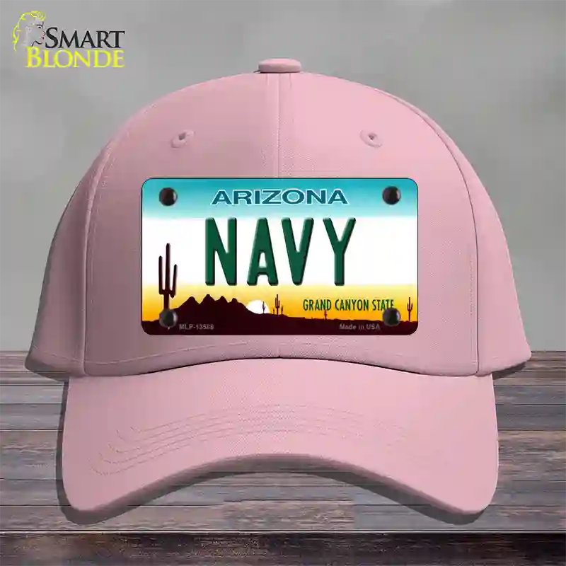 Navy Arizona Novelty License Plate Hat Tag Cotton / Pink