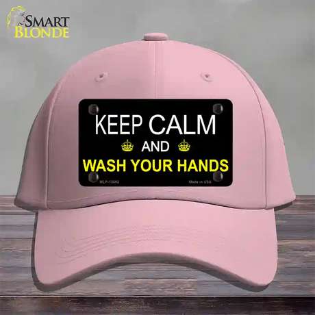 Keep Calm Wash Your Hands Novelty License Plate Hat Tag Cotton / Pink