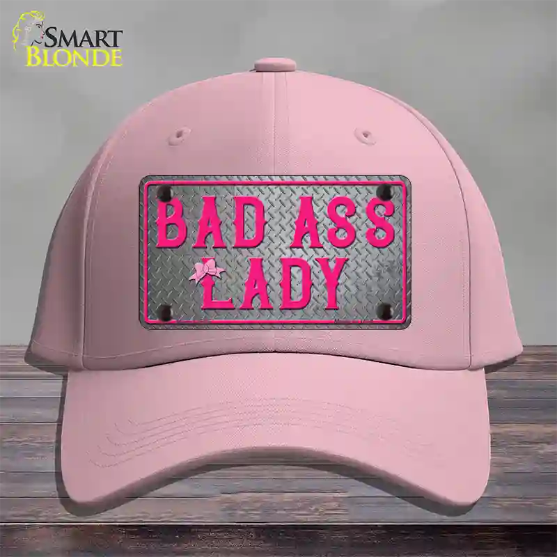 Bad Ass Lady Novelty License Plate Hat Tag Cotton / Pink