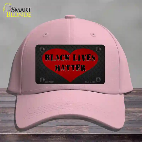 Black Lives Matter Heart Novelty License Plate Hat Tag Cotton / Pink