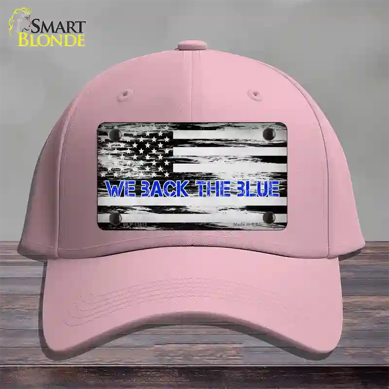 We Back The Blue Novelty License Plate Hat Tag Cotton / Pink