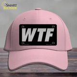 WTF Black Novelty License Plate Hat Tag Cotton / Pink