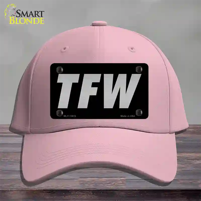 TFW Black Novelty License Plate Hat Tag Cotton / Pink