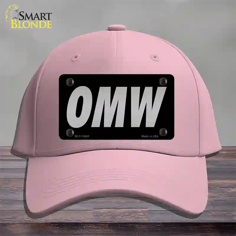 OMW Black Novelty License Plate Hat Tag Cotton / Pink