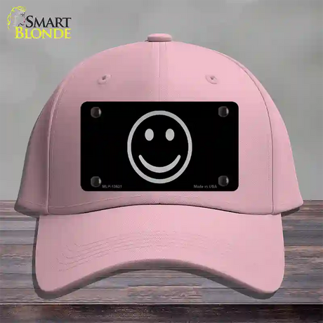 Smiley Black Novelty License Plate Hat Tag Cotton / Pink