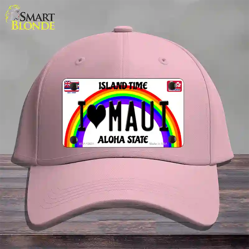 I Heart Maui Novelty License Plate Hat Tag Cotton / Pink