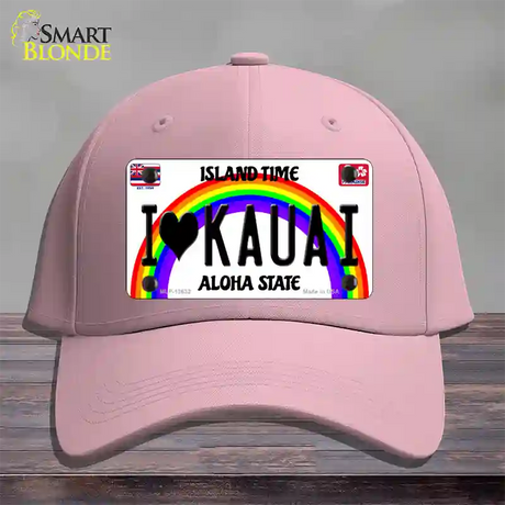 I Heart Kauai Novelty License Plate Hat Tag Cotton / Pink