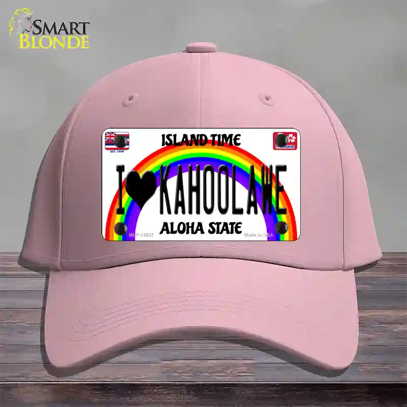 I Heart Kahoolawe Novelty License Plate Hat Tag Cotton / Pink