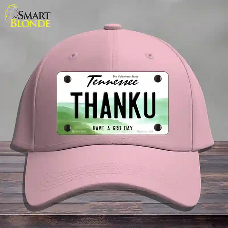 Thank You Novelty License Plate Hat Tag Cotton / Pink