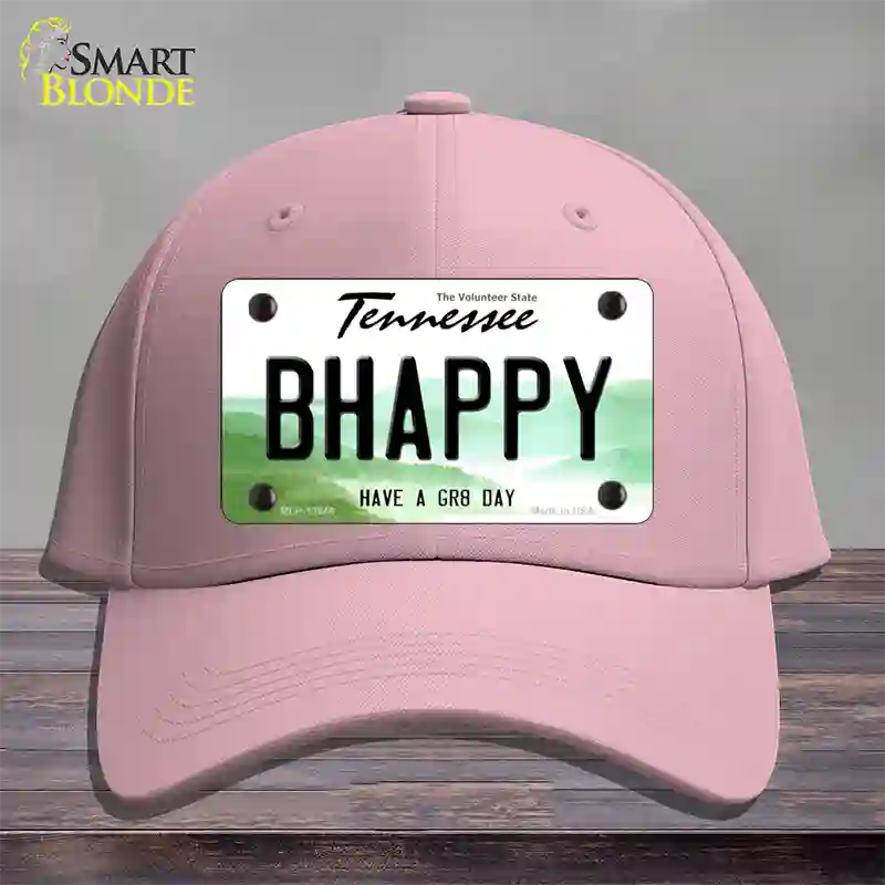 Be Happy Novelty License Plate Hat Tag Cotton / Pink