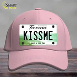 Kiss Me Novelty License Plate Hat Tag Cotton / Pink