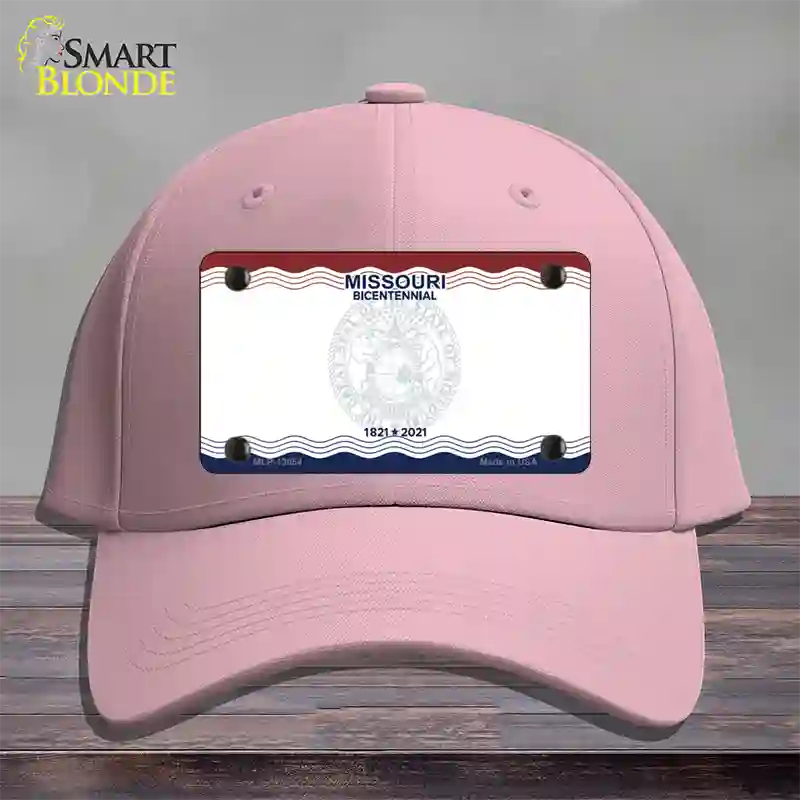 Missouri Bicentennial State Blank Novelty License Plate Hat Cotton / Pink