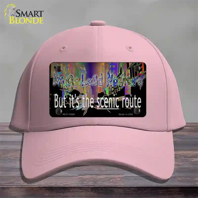 Drugs Lead Nowhere Novelty License Plate Hat Tag Cotton / Pink