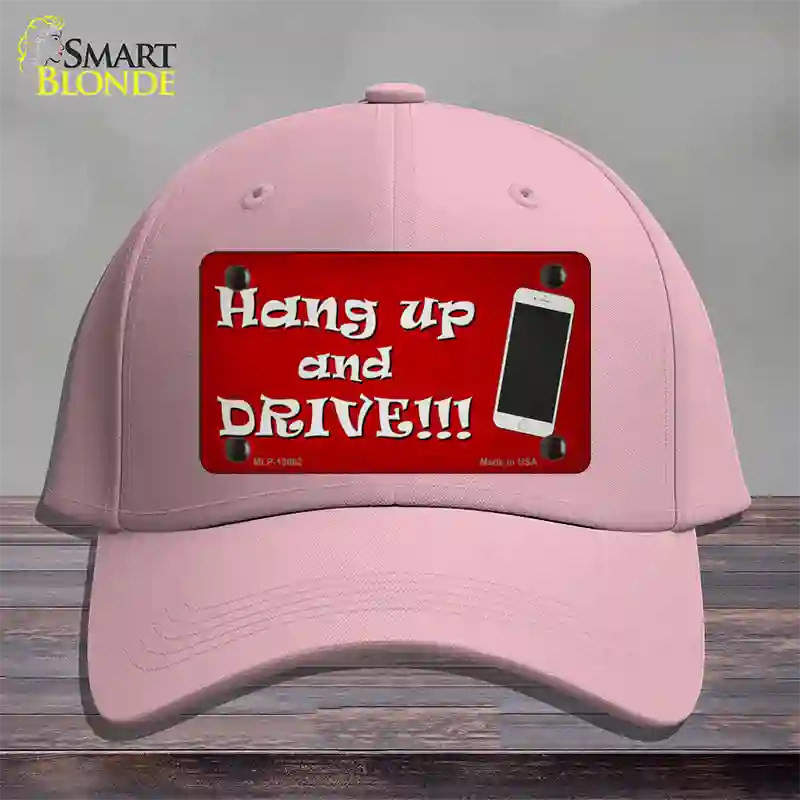 Hang Up and Drive Novelty License Plate Hat Tag Cotton / Pink