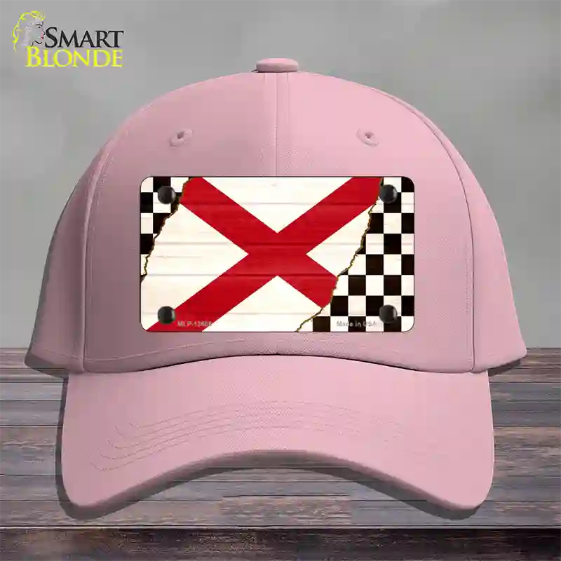 Alabama Racing Flag Novelty License Plate Hat Tag Cotton / Pink