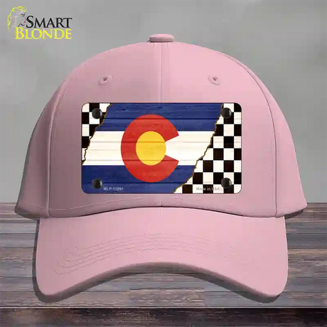 Colorado Racing Flag Novelty License Plate Hat Tag Cotton / Pink