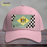 Delaware Racing Flag Novelty License Plate Hat Tag Cotton / Pink