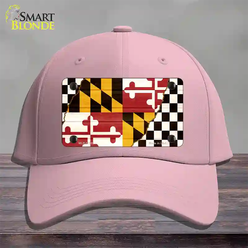 Maryland Racing Flag Novelty License Plate Hat Tag Cotton / Pink