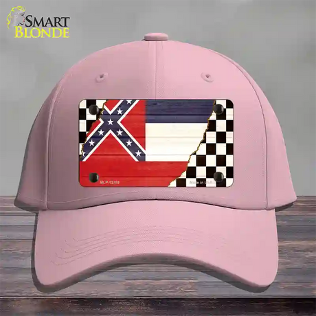 Mississippi Racing Flag Novelty License Plate Hat Tag Cotton / Pink