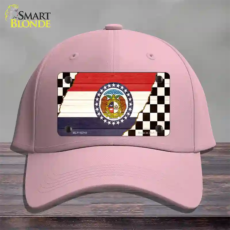 Missouri Racing Flag Novelty License Plate Hat Tag Cotton / Pink