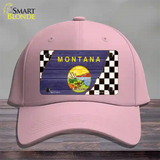 Montana Racing Flag Novelty License Plate Hat Tag Cotton / Pink