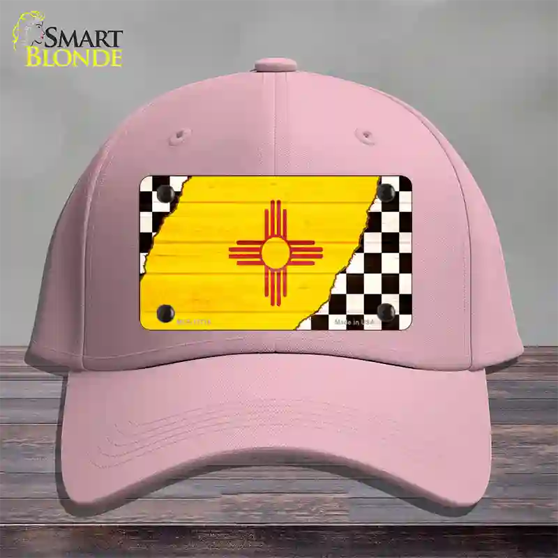 New Mexico Racing Flag Novelty License Plate Hat Tag Cotton / Pink