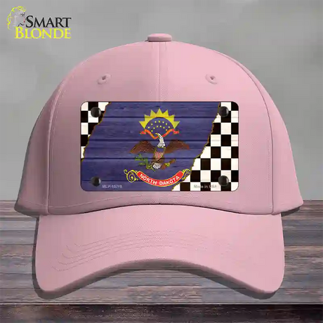 North Dakota Racing Flag Novelty License Plate Hat Tag Cotton / Pink