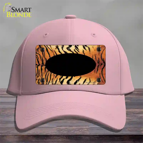 Tiger With Black Center Oval Novelty License Plate Hat Cotton / Pink