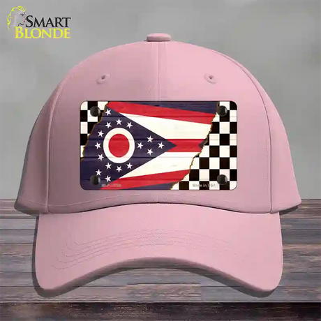 Ohio Racing Flag Novelty License Plate Hat Tag Cotton / Pink