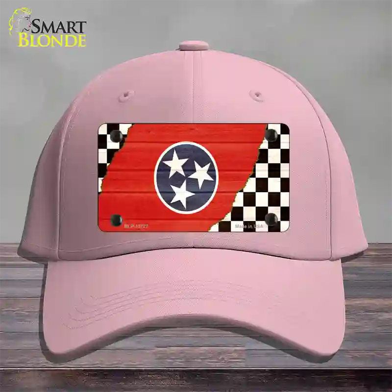 Tennessee Racing Flag Novelty License Plate Hat Tag Cotton / Pink