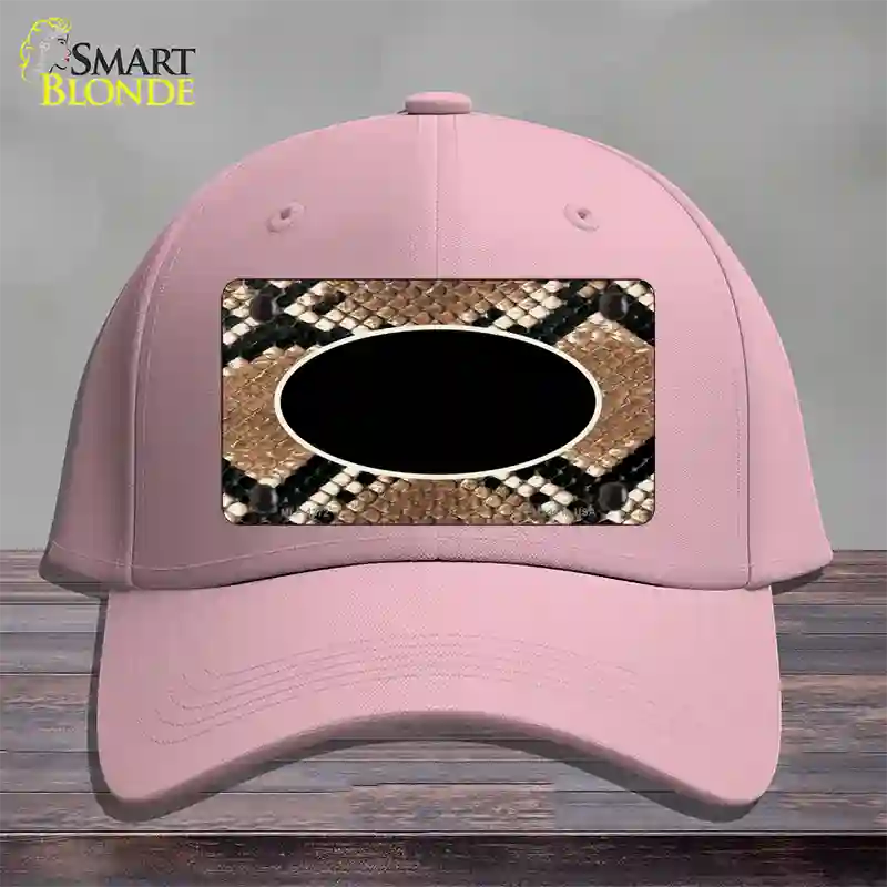 Snake With Black Center Oval Novelty License Plate Hat Cotton / Pink