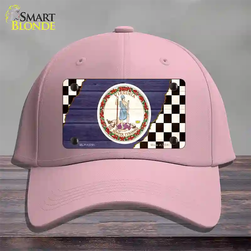 Virginia Racing Flag Novelty License Plate Hat Tag Cotton / Pink