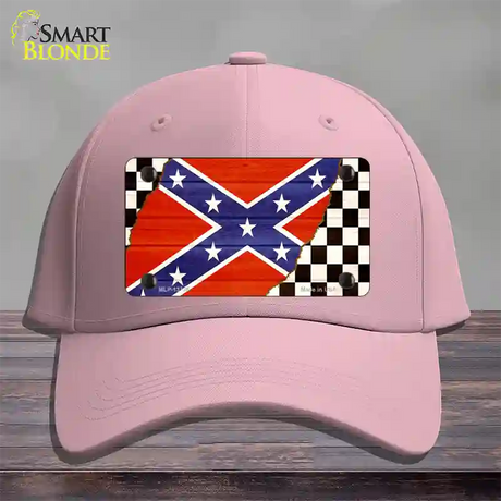 Confederate Racing Flag Novelty License Plate Hat Tag Cotton / Pink