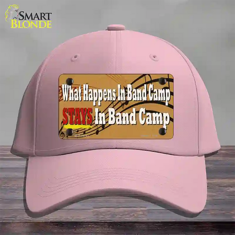 What Happens In Band Camp Novelty License Plate Hat Tag Cotton / Pink