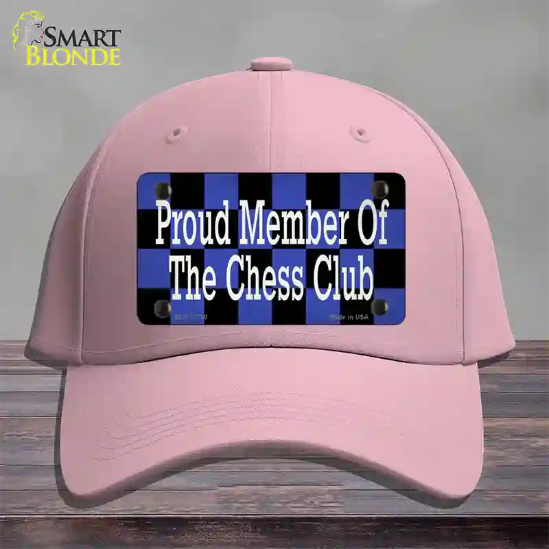 Chess Club Member Novelty License Plate Hat Tag Cotton / Pink