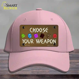 Choose Your Weapon Novelty License Plate Hat Tag Cotton / Pink