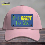 Talk Nerdy To Me Novelty License Plate Hat Tag Cotton / Pink