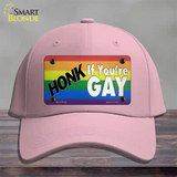 Honk If Youre Gay Novelty License Plate Hat Tag Cotton / Pink