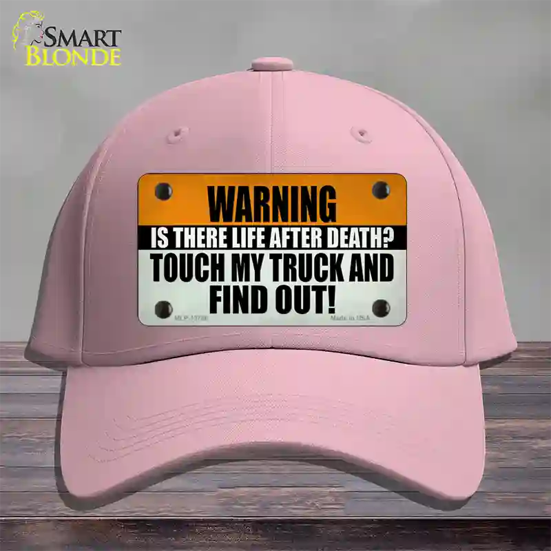 Dont Touch My Truck Novelty License Plate Hat Tag Cotton / Pink