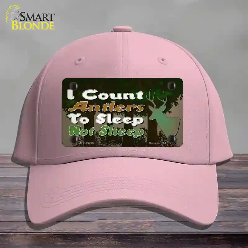 I Count Antlers To Sleep Novelty License Plate Hat Tag Cotton / Pink