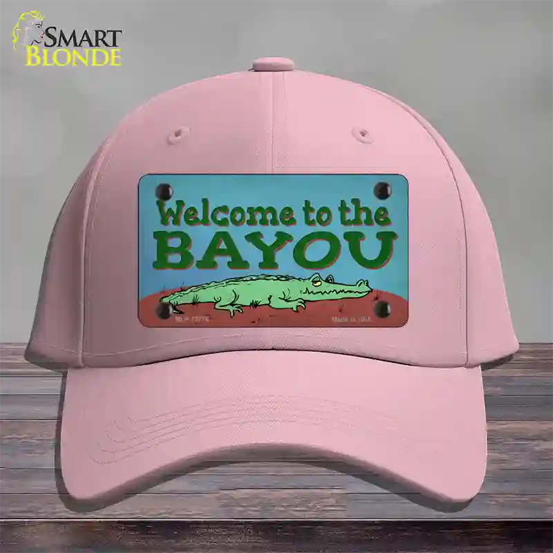 Welcome To The Bayou Novelty License Plate Hat Tag Cotton / Pink