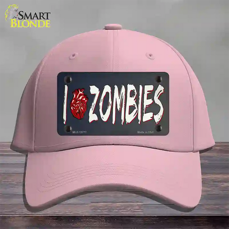 I Love Zombies Novelty License Plate Hat Tag Cotton / Pink