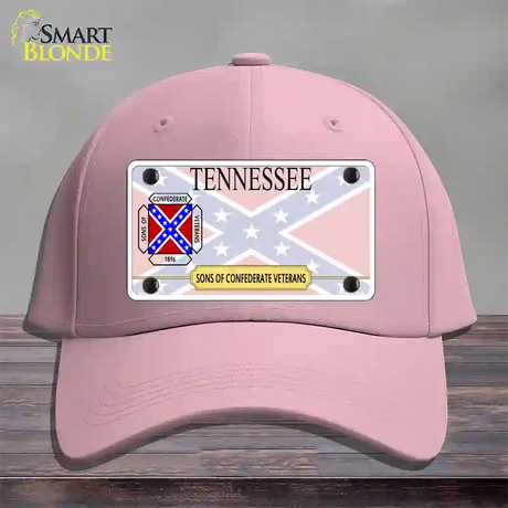 Tennessee Sons Of Confederate Novelty License Plate Hat Cotton / Pink