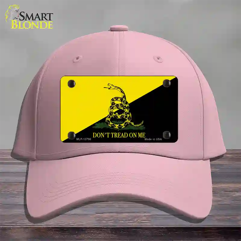 Dont Tread On Me Yellow|Black Novelty License Plate Hat Cotton / Pink