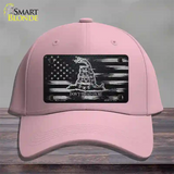 Dont Tread On Me Distressed Flag Novelty License Plate Hat Cotton / Pink