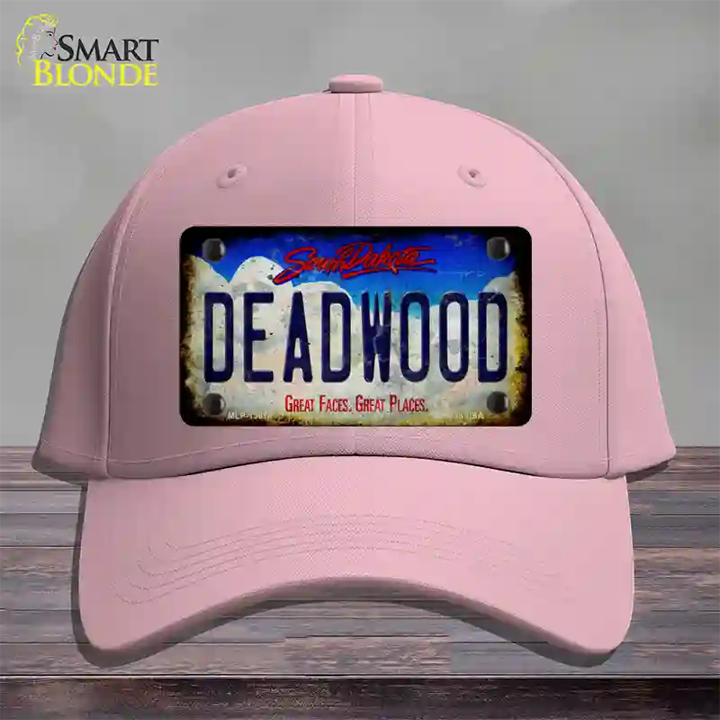 Deadwood South Dakota Rusty Novelty License Plate Hat Tag Cotton / Pink