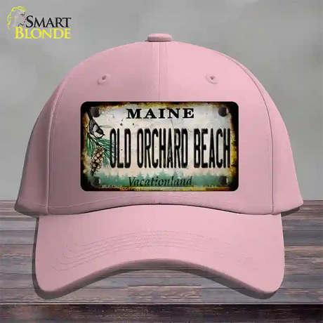 Old Orchard Beach Maine Rusty Novelty License Plate Hat Tag Cotton / Pink